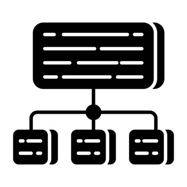 Web hiyerarşisinin kavramsal düz tasarım simgesi