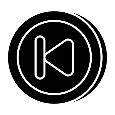 Geri çalma düğmesinin bir simge tasarımı