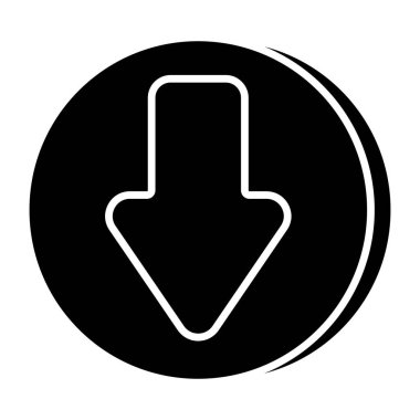 Aşağı doğru okun düz tasarımı