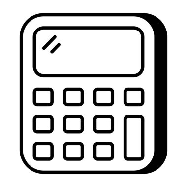 Hesap makinesinin moda tasarım simgesi 