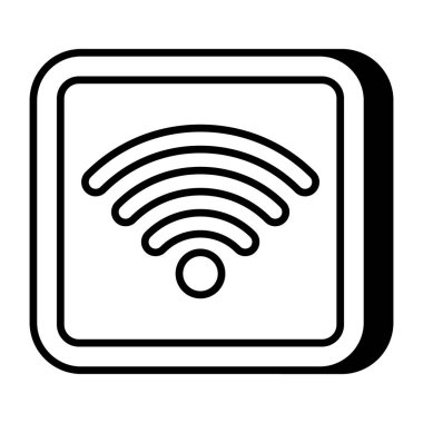 Wi-Fi sinyalinin premimium indirme simgesi 