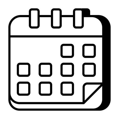 Takvimin düzenlenebilir tasarım simgesi