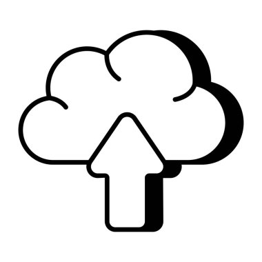 Modern design icon of cloud upload
