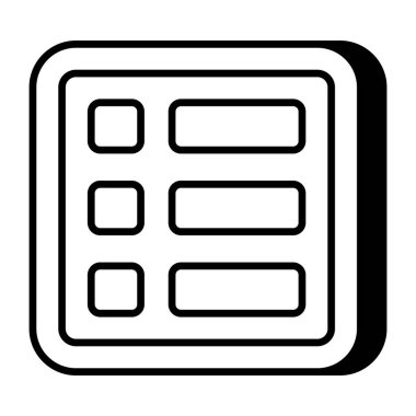 Kontrol listesinin düz tasarım simgesi