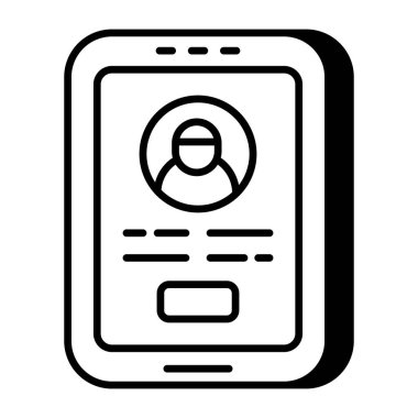 Creative design icon of mobile profile