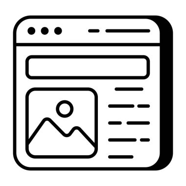 Web manzarasının eşsiz tasarım simgesi