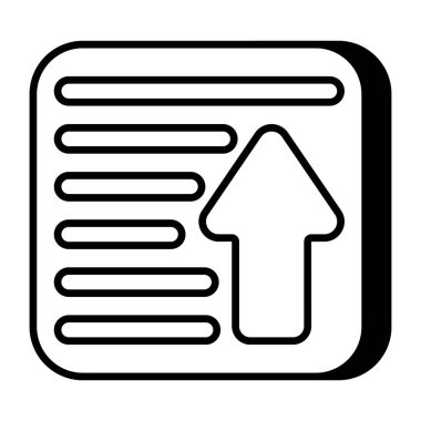 Veri yüklemesinin bir simge tasarımı 