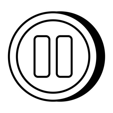 Durdurma düğmesinin bir simge tasarımı