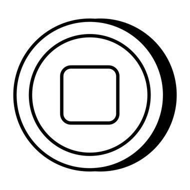 Durdurma düğmesinin simge tasarımı