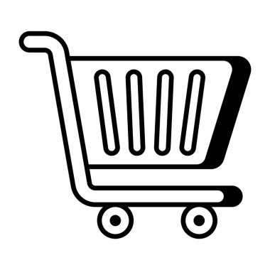 Shopping cart icon, editable vector