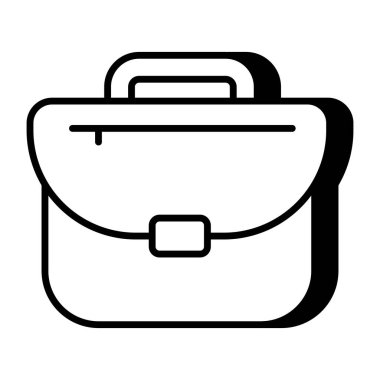 Evrak çantasının vektör tasarımı, düz simge