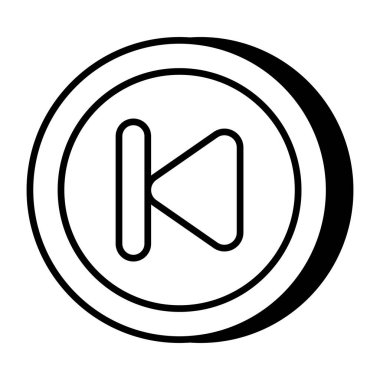 Geri çalma düğmesinin bir simge tasarımı