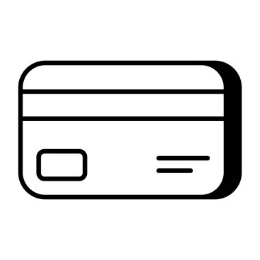 Unique design icon of atm card