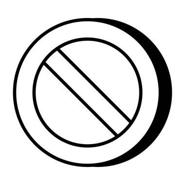 Yasak dizayn simgesinin düzenlenebilir tasarımı