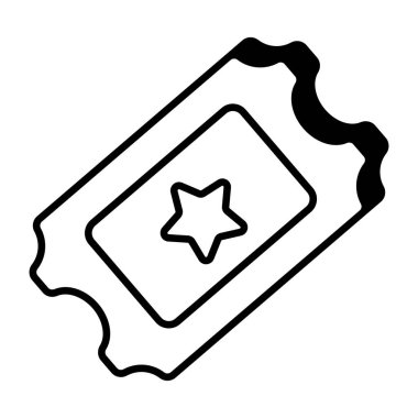A unique design icon of ticket 