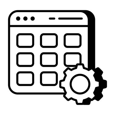 Web ayarlarının modaya uygun vektör tasarımı 