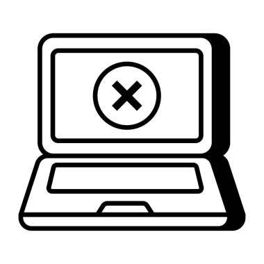 Yanlış sistemin yaratıcı tasarım simgesi