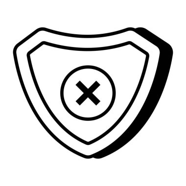 Kalkansız bir düz dizayn simgesi