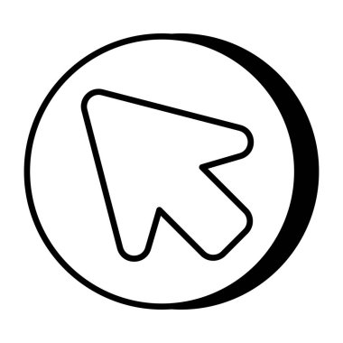 Yukarı doğru sol köşe ok simgesi, düzenlenebilir vektör