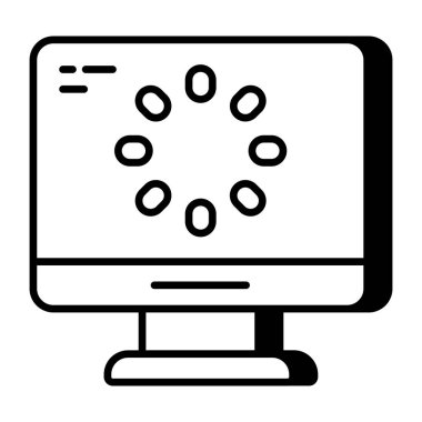 Düz dizaynlı sistem yükleme simgesi anında indirme için kullanılabilir 