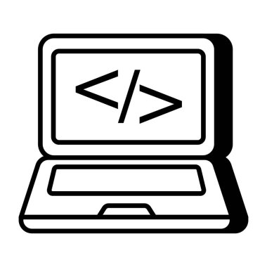 Unique design icon of system coding