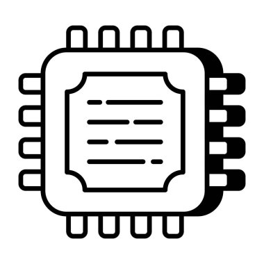 Mikroçipin mükemmel tasarım simgesi