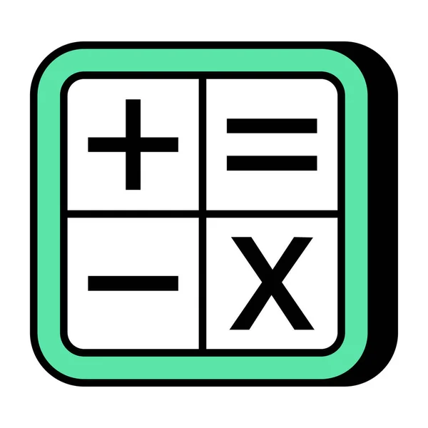 Calculation Sign Icon Editable Vector — Stock Vector
