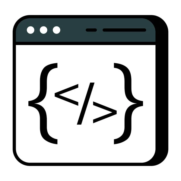 Unique Design Icon Web Coding — Stock Vector