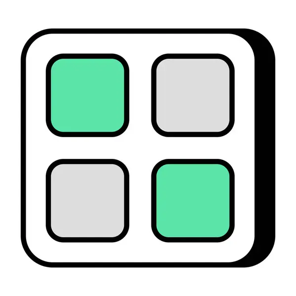 アプリの編集可能なデザインアイコン — ストックベクタ