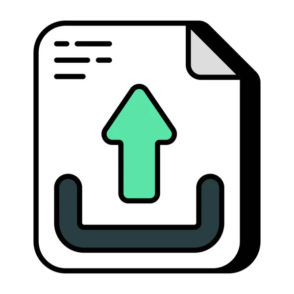 Ein Icon Design Für Das Hochladen Von Dateien — Stockvektor
