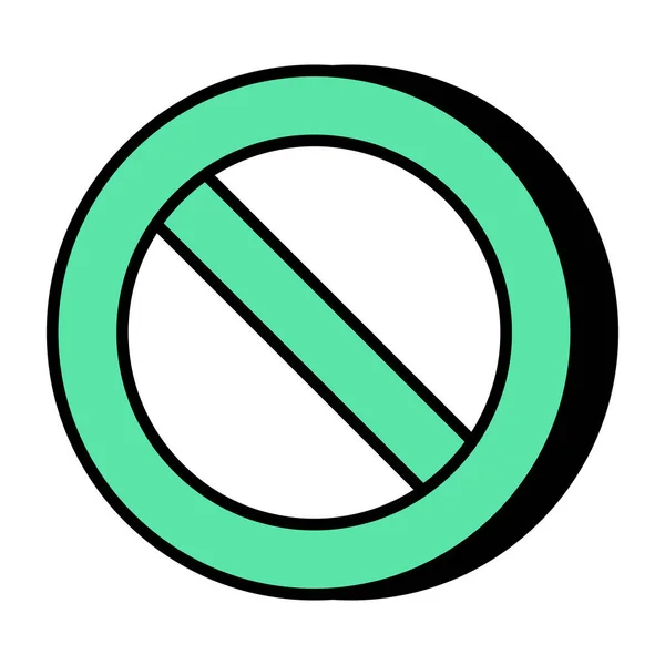 Ícone Design Editável Proibido — Vetor de Stock