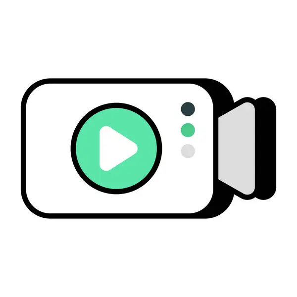 Colored Design Icon Video Camera — Stok Vektör