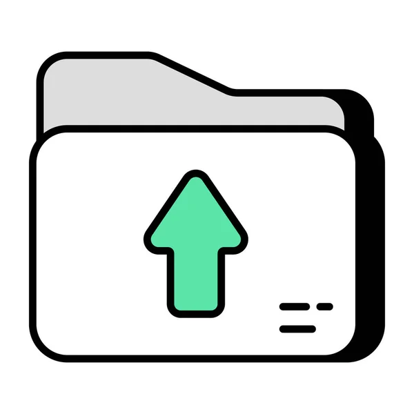 Eine Einzigartige Design Ikone Für Ordner Upload — Stockvektor
