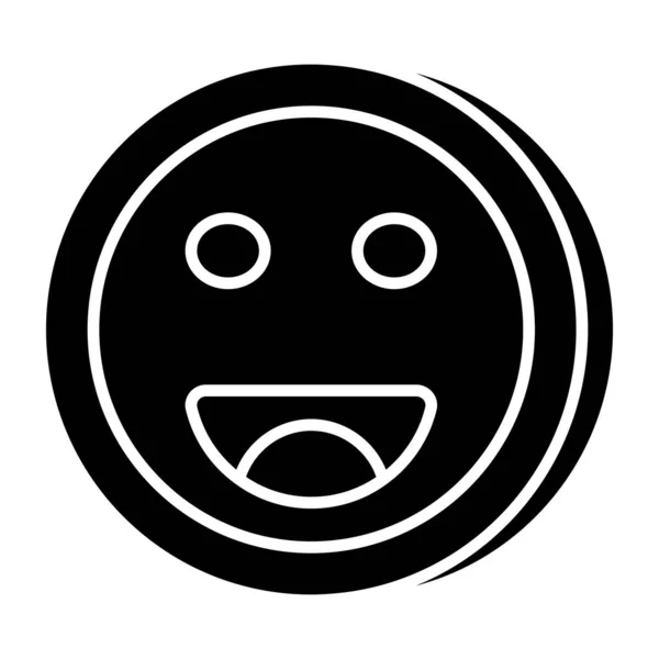 Ícone Design Plano Emoji Feliz — Vetor de Stock