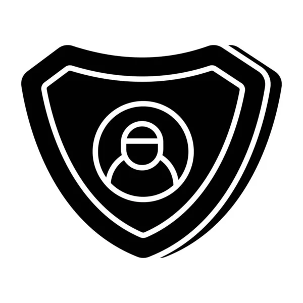 Идеальный Дизайн Иконки Безопасности Пользователя — стоковый вектор