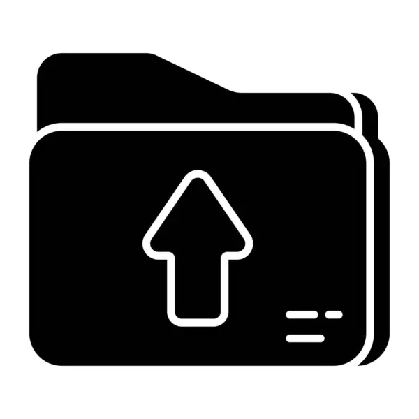Eine Einzigartige Design Ikone Für Ordner Upload — Stockvektor