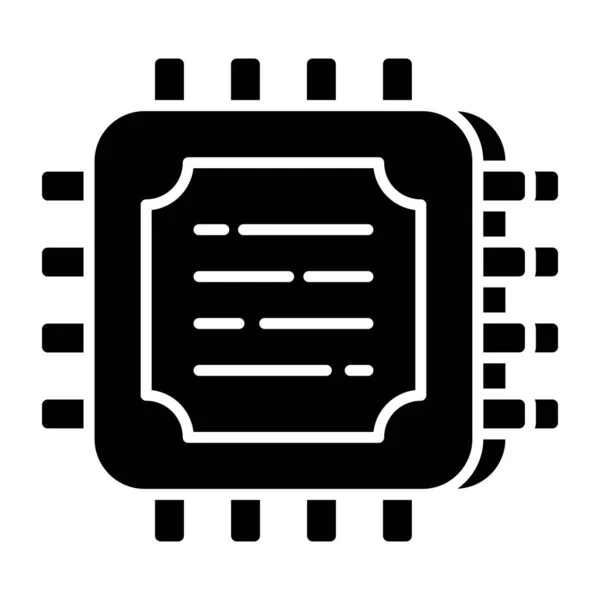 Perfect Design Icon Microchip — Stock Vector