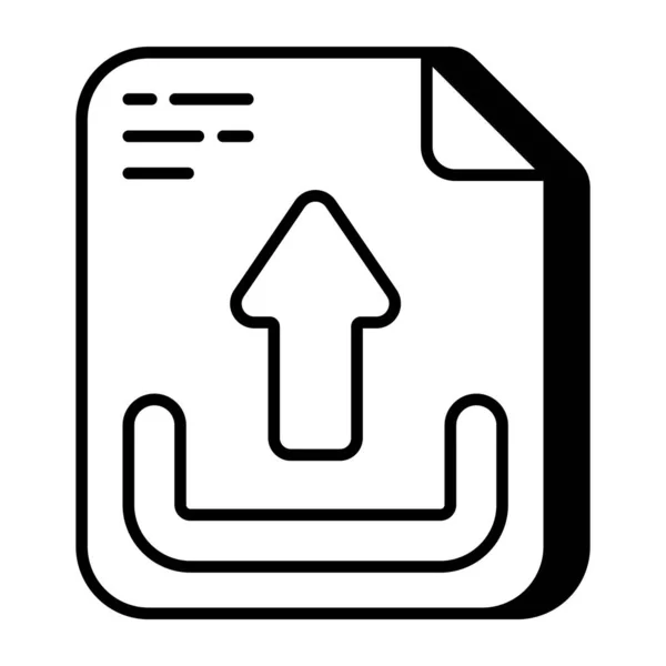 Ein Icon Design Für Das Hochladen Von Dateien — Stockvektor