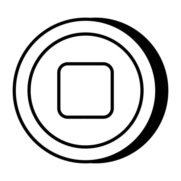 Icono Diseño Botón Parada — Vector de stock