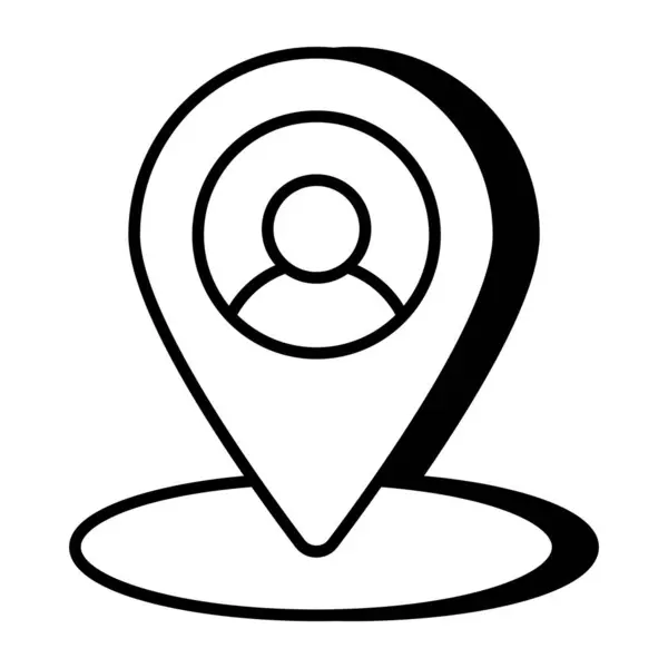 Премиум Дизайн Иконка Местоположения Пользователя — стоковый вектор