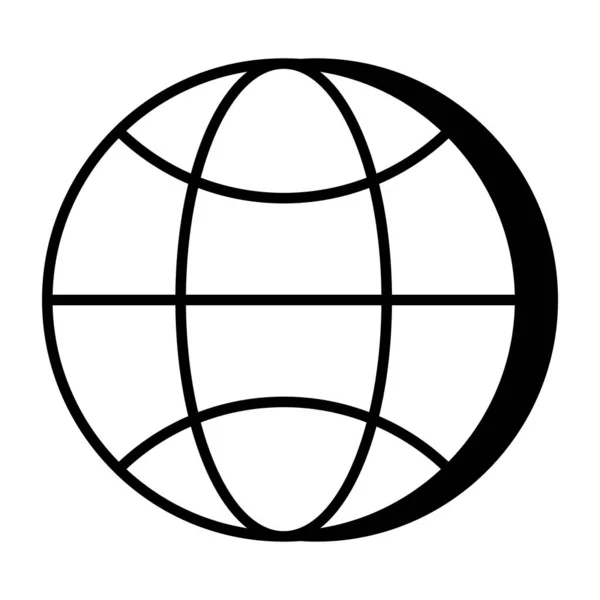 Globe Icon Flat Design — ストックベクタ
