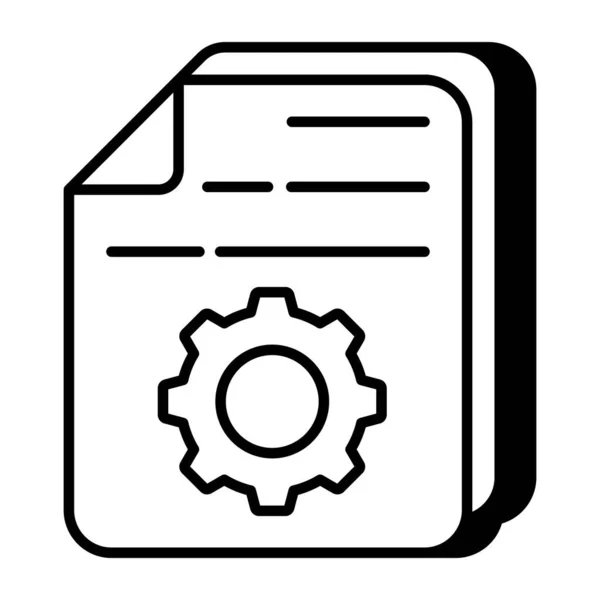 Eine Einzigartige Design Ikone Der Dateieinstellung — Stockvektor