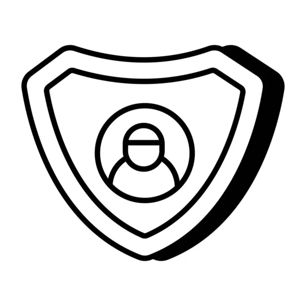 Идеальный Дизайн Иконки Безопасности Пользователя — стоковый вектор
