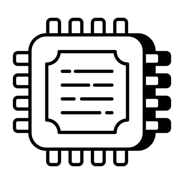 Perfect Design Icon Microchip — Stock Vector