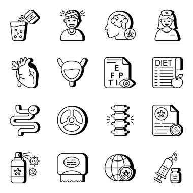 Farklı açılarda tasarlanmış tıbbi vektör çizimleri. Grafik kaynaklarını düzenlemek kolay ve tabii ki indirilebilir. Kendine dikkat et.!