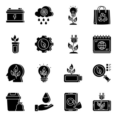 İşte size küresel bir doğa ve çevre paketi temasına dayalı bir paket daha getiriyoruz. Katı simge seti, indirmeye hazır ve kullanımı kolay.