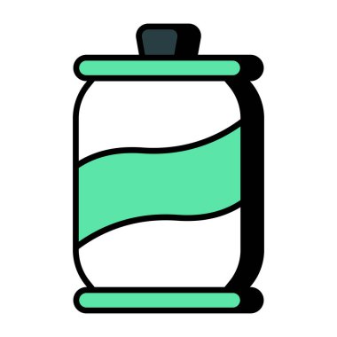Unique design icon of tin pack 