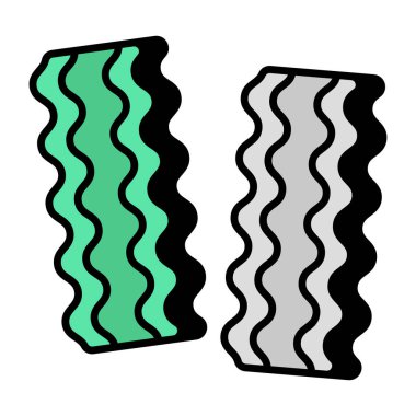 Vector design of ribbon pasta 