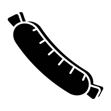 Benzersiz bir sosis tasarım ikonu