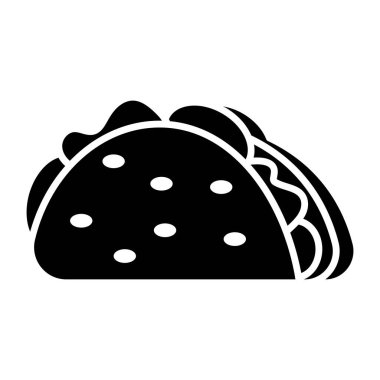 A mouth watering icon of taco 
